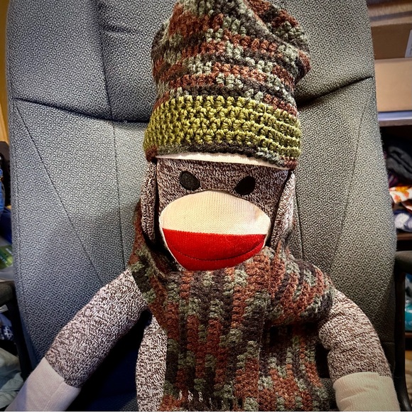 NWT Hand Crocheted Scarf & Matching Beanies (set of 3) - Picture 2 of 6